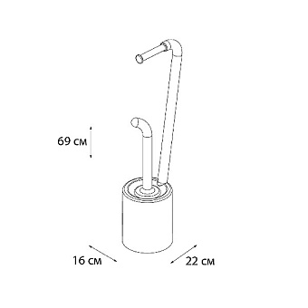 Ёршик FIXSEN Wendy FX-7032-60 белый/зелёный