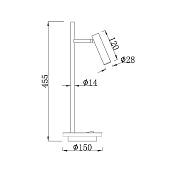 Настольная лампа офисная Maytoni Estudo Z010TL-L8B3K 8,4Вт LED