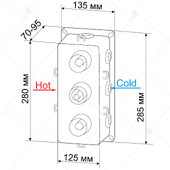 Смеситель для душа RGW Shower Panels 21140541-31 SP-41 хром