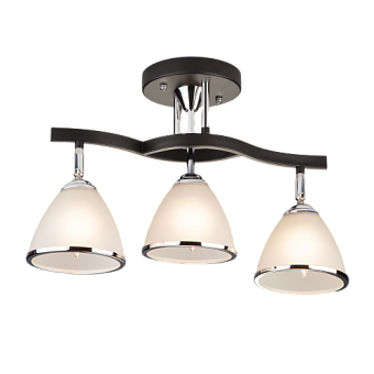 Люстра потолочная Eurosvet Ontario 9612/3 хром/венге 40Вт 3 лампочек E27