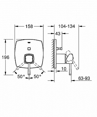 Смеситель для ванны GROHE Grandera 24068000 хром