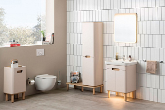 Пенал подвесной VITRA Sento 60854 35х40х158см матовый белый