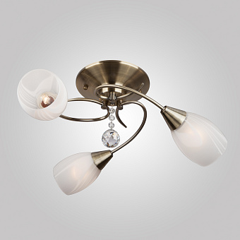 Люстра потолочная Eurosvet Virginia 30100/3 античная бронза 60Вт 3 лампочек E27