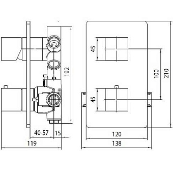 Смеситель для душа BOSSINI Cube Z00061.073 чёрный матовый
