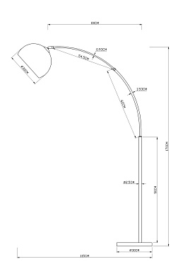 Торшер Arte Lamp PAOLO A5822PN-1PB 60Вт E27