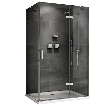 Угловое ограждение Abber Zart AG08100-S71 195х70см стекло прозрачное