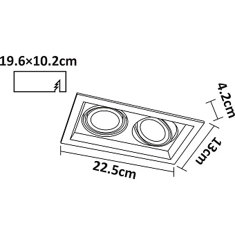 Светильник точечный встраиваемый Arte Lamp CANIS A6661PL-2WH 50Вт GU10
