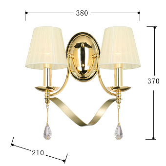 Бра Favourite Amabilis 2596-2W 80Вт E14