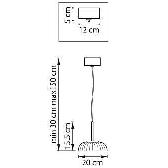Люстра подвесная Lightstar Acrile 738073 7Вт 1 лампочек LED