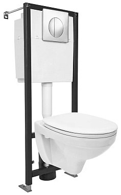 Инсталляция с унитазом CERSANIT BLACK DELFI SET-DEL/Black/TPL/Cg-w
