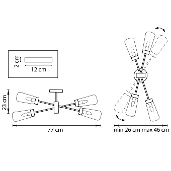 Светильник настенно-потолочный Lightstar Crotone 690643 40Вт E14