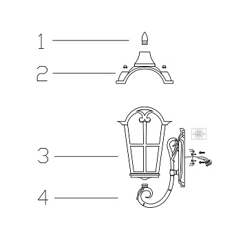 Бра Maytoni Albion O413WL-01GB1 60Вт E27
