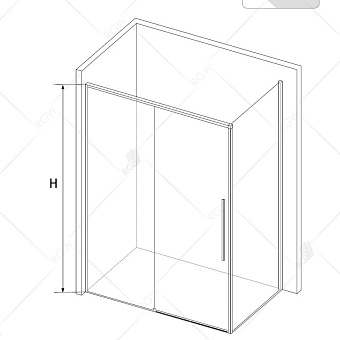 Угловое ограждение RGW Stilvoll 32324237-011 SV-42 195х70см стекло прозрачное