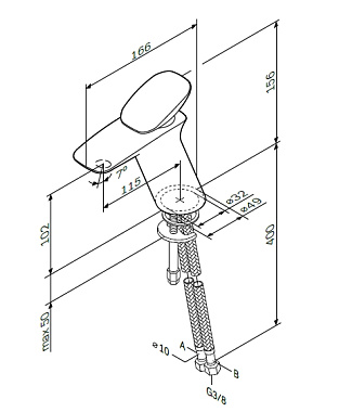 Смеситель для раковины AM-PM Spirit 2.0 F70A02100 хром