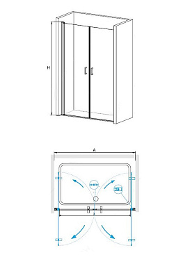 Душевая дверь RGW Passage 06120609-11 195х110см стекло прозрачное