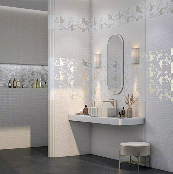 Декор KERAMA MARAZZI Гарса HGD\A457\12161R белый/серый 25х75см 1,125кв.м.