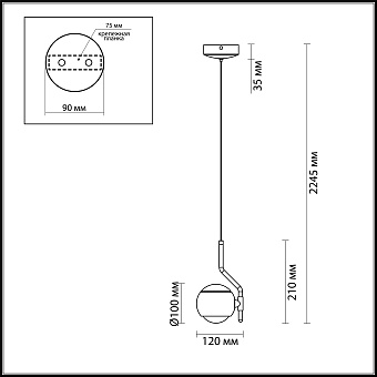 Светильник подвесной Odeon L-VISION 3915/9L 8,5Вт LED