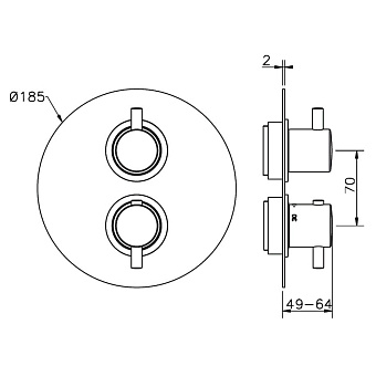 Смеситель для душа Cisal Less New LN01810021 хром