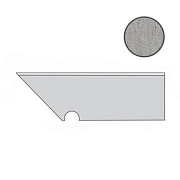 Плитка для ступеней Atlas Concord Италия Blaze A0IW Aluminium Battiscopa Sag.Sx 7,2х30см 0,259кв.м. неполированная