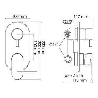 Смеситель для душа WASSERKRAFT Mindel 8571 белый