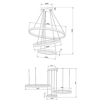 Светильник подвесной Stilfort Planetary 4005/11/03P+CB 330Вт LED