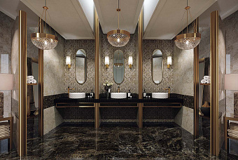 Керамическая мозаика Atlas Concord Россия Victory 600110000926 Dark Mosaic. 31,5х31,5см 0,595кв.м.