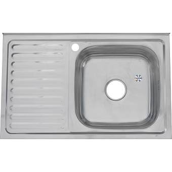 Мойка кухонная MELANA 8050 005 t R (*10) 80х50см хром