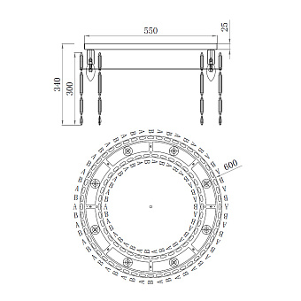 Люстра потолочная Stilfort Legacy 2158/09/08C 40Вт 8 лампочек E14