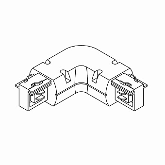 Коннектор Lightstar 504126 белый для трёхфазного трека