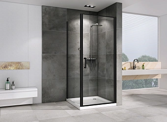 Угловое ограждение Abber Sonnenstrand AG04090B-S90B 195х90см стекло прозрачное