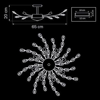 Люстра потолочная Lightstar Isabelle 791182 320Вт 8 лампочек G9