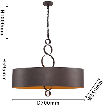 Люстра подвесная Favourite Ferrous 4007-6P 240Вт 6 лампочек E14