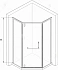 Угловое ограждение RGW Hotel 03063100-11 195х100см стекло чёрный