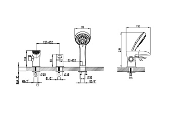 Смеситель для ванны LEMARK Atlantiss LM3245C хром
