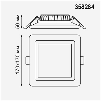 Светильник точечный встраиваемый Novotech SPOT 358284 22Вт LED