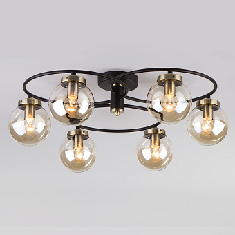 Светильник потолочный Eurosvet Link 70104/6 черный 60Вт E14