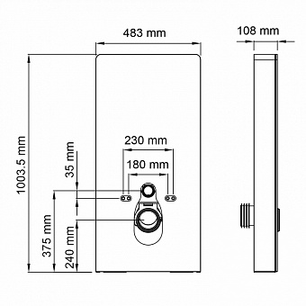 Инсталляция для подвесного унитаза WASSERKRAFT Naab 86 86TLT.040.SE.BL