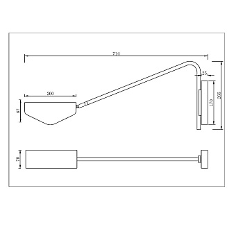Бра Maytoni Notta MOD417WL-01BS1 40Вт G9
