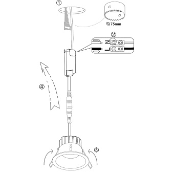 Светильник точечный встраиваемый Maytoni Zoom DL034-2-L12W 12Вт LED