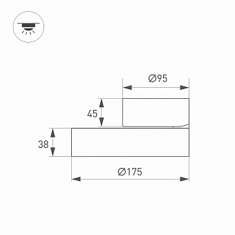 Светильник точечный накладной Arlight Rondo-Flap 028163 16Вт LED