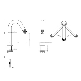 Смеситель для раковины Bongio Time 70521AS00 нержавеющая сталь