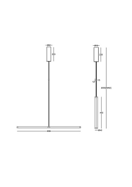 Светильник подвесной Maytoni Supersymmetry P096PL-L11BK 18Вт LED