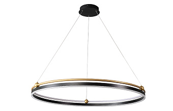 Люстра подвесная CRYSTAL LUX FERNANDO FERNANDO SP88W LED D1000 BLACK/GOLD 88Вт 1 лампочек LED