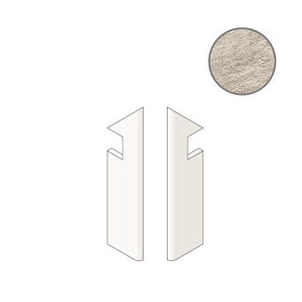 Плитка для ступеней Atlas Concord Италия Norde A584 Oro Battiscopa Sag.Dx 7,2х30см 0,259кв.м. неполированная
