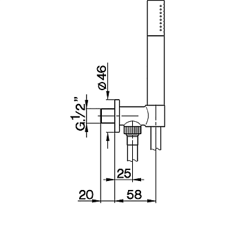 Душевой комплект Cisal Shower DS0188132B никель