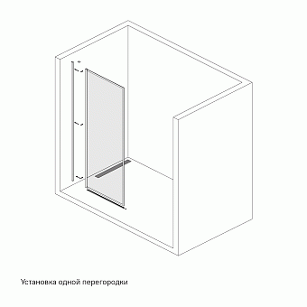 Душевая перегородка Walk In, матовый белый, 100x195, Slide, IDDIS, SLI8WS0i23