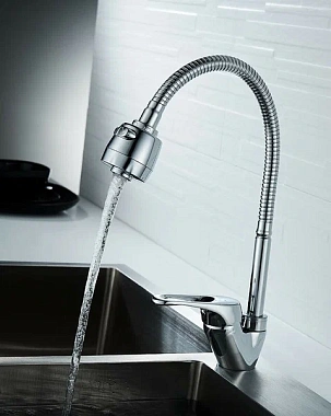 Смеситель для кухни Maxonor MN4313 гибкий излив хром