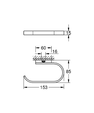 Держатель туалетной бумаги GROHE Selection 41068DL0 бронза