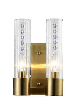 Бра CRYSTAL LUX OTONO OTONO AP2 BRASS/TRANSPARENTE 80Вт E14