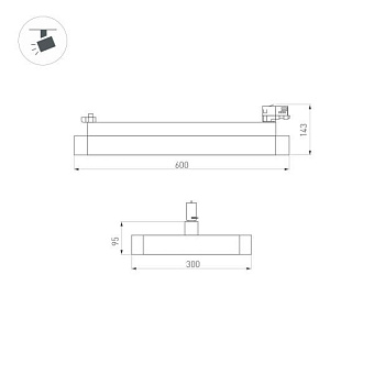 Трековый светильник Arlight LGD-Afina-4TR 035494 50Вт LED белый для трёхфазного трека